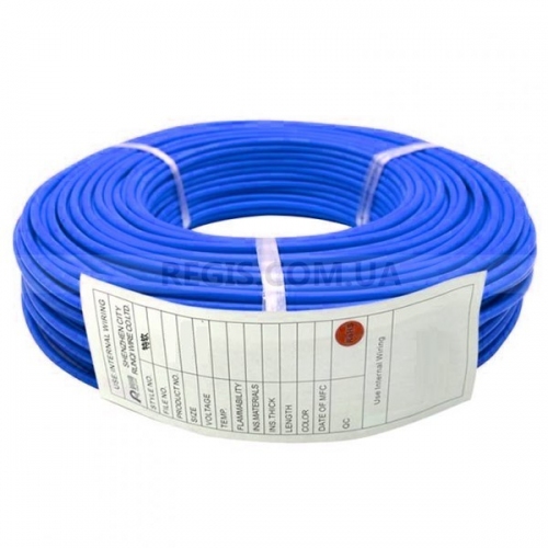 Провод силиконовый 22 AWG, 0.3 кв. мм, 60x0.08, синий, 400 метров