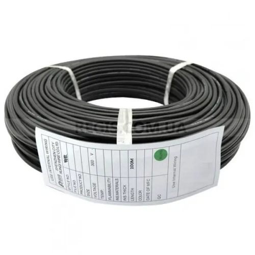 Провід силіконовий 24 AWG, 0.2 кв. мм, 40x0.08, чорний, 400 метрів