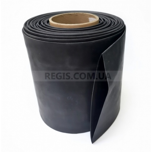 Термоусадочная прорезиненная пленка (PE), черная, ширина 80 мм, Ø50/25, 2 кг